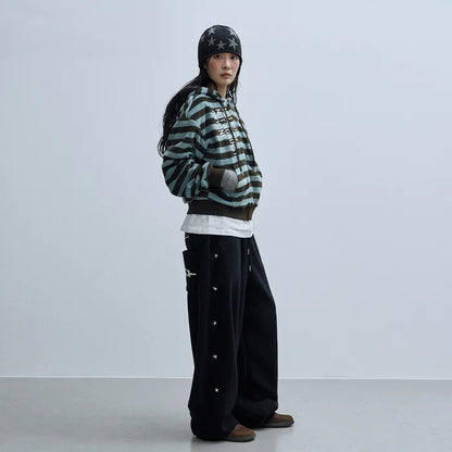 LSC Star Stud Wide Fleece Pants Black