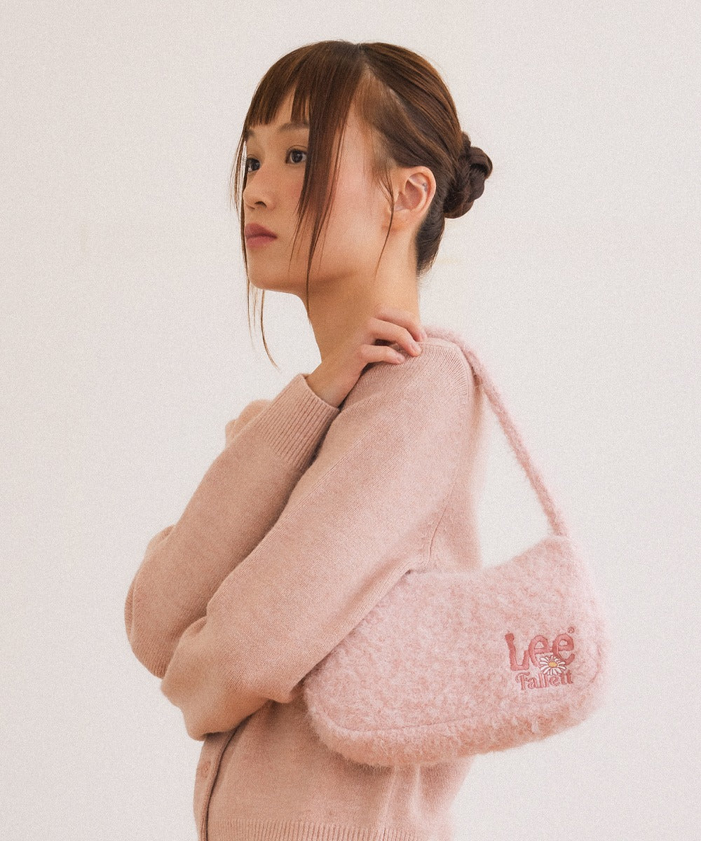 [Fallett x Lee] Sun Flower Logo Hobo Bag / pink