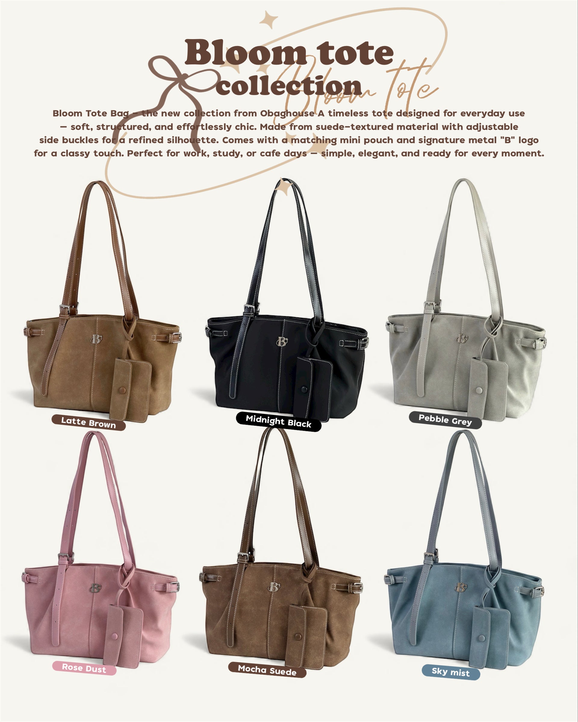 Bloom Tote Collection 🍁👜 - 6colors
