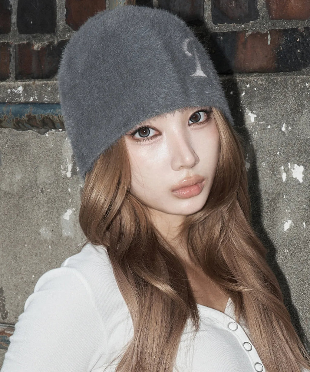 [asur] Hairy Basic Knit Beanie - 3colors