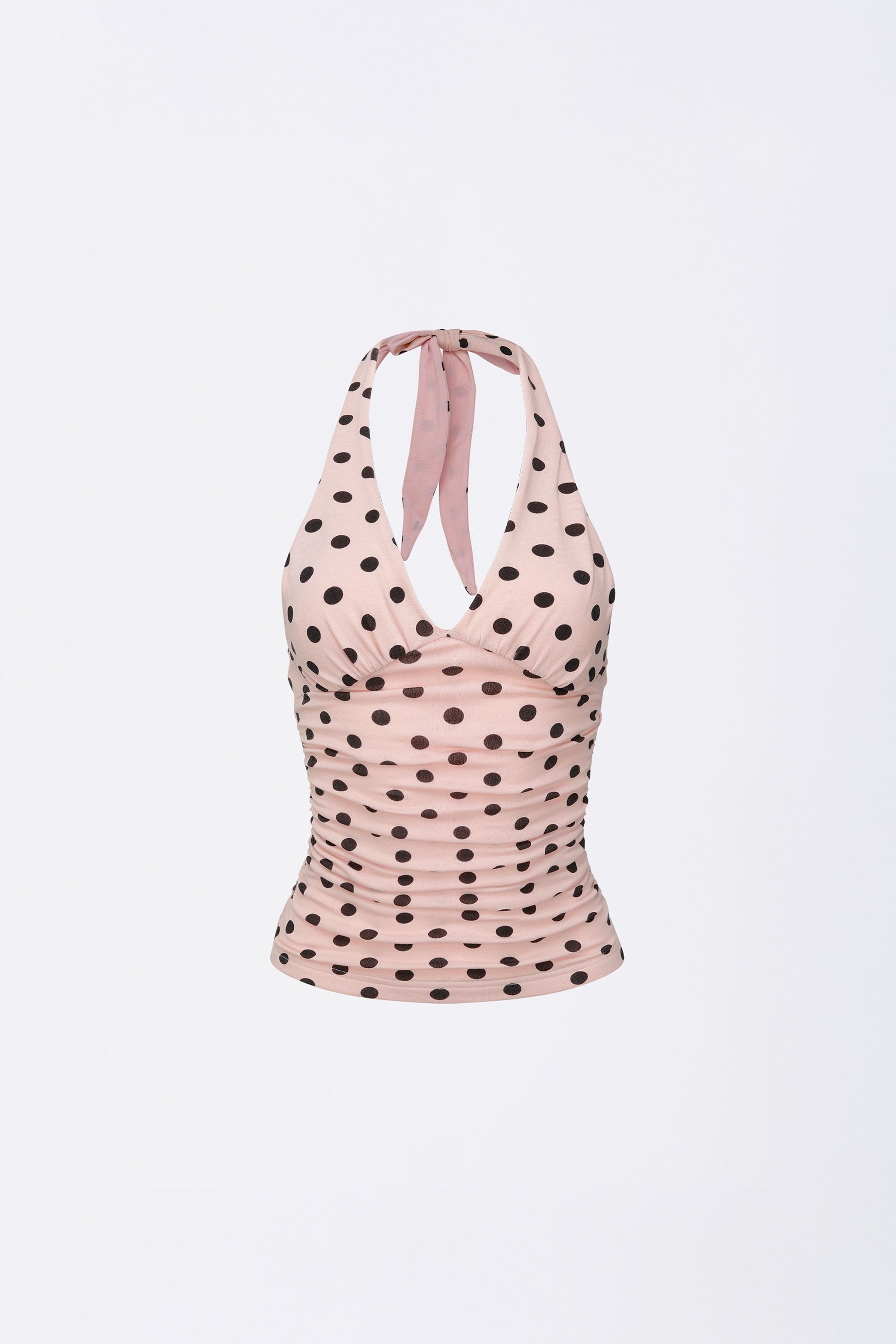 Dot Halter Top Pink