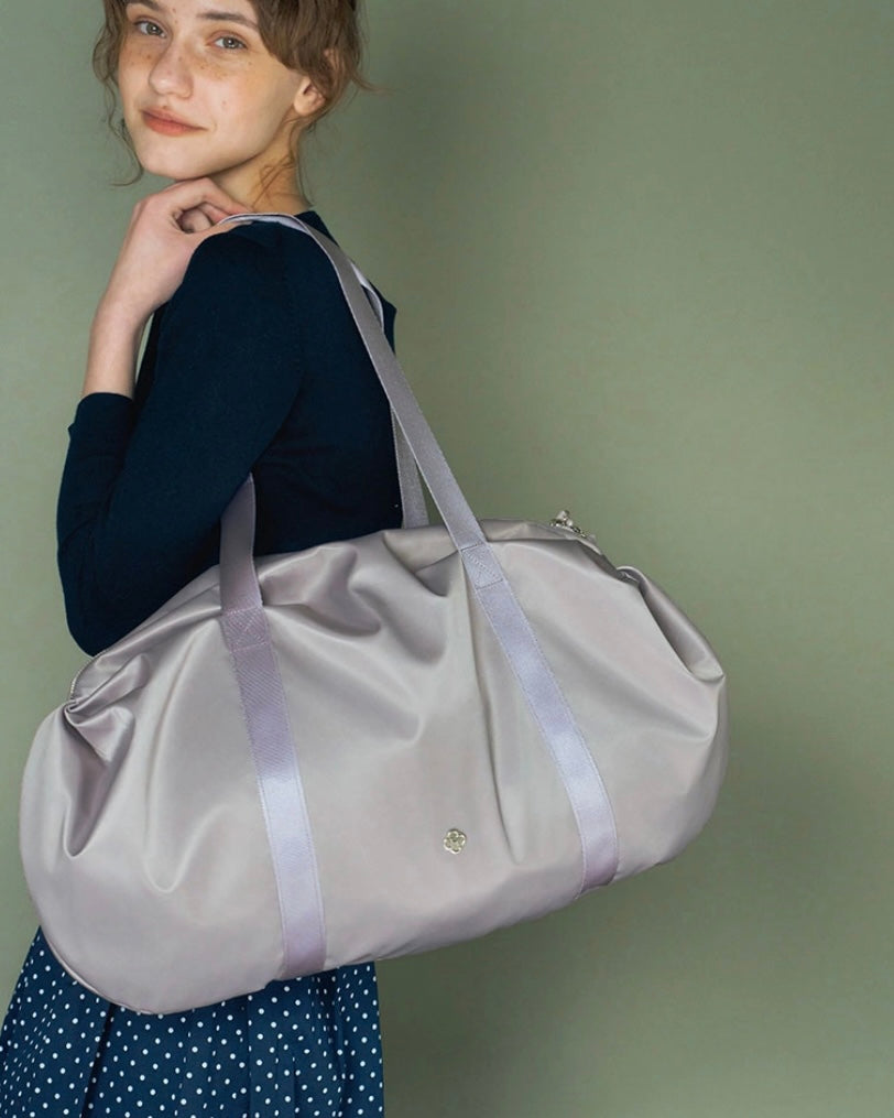 Heeari Aurora Shirring Duffle Big Bag - lilac