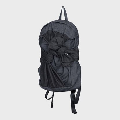 IUGA KNOTTED BACKPACK / DENIM BLACK