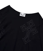 GILA ARCHIVE ONE SHOULDER GRAPHIC LONG SLEEVE_BLACK
