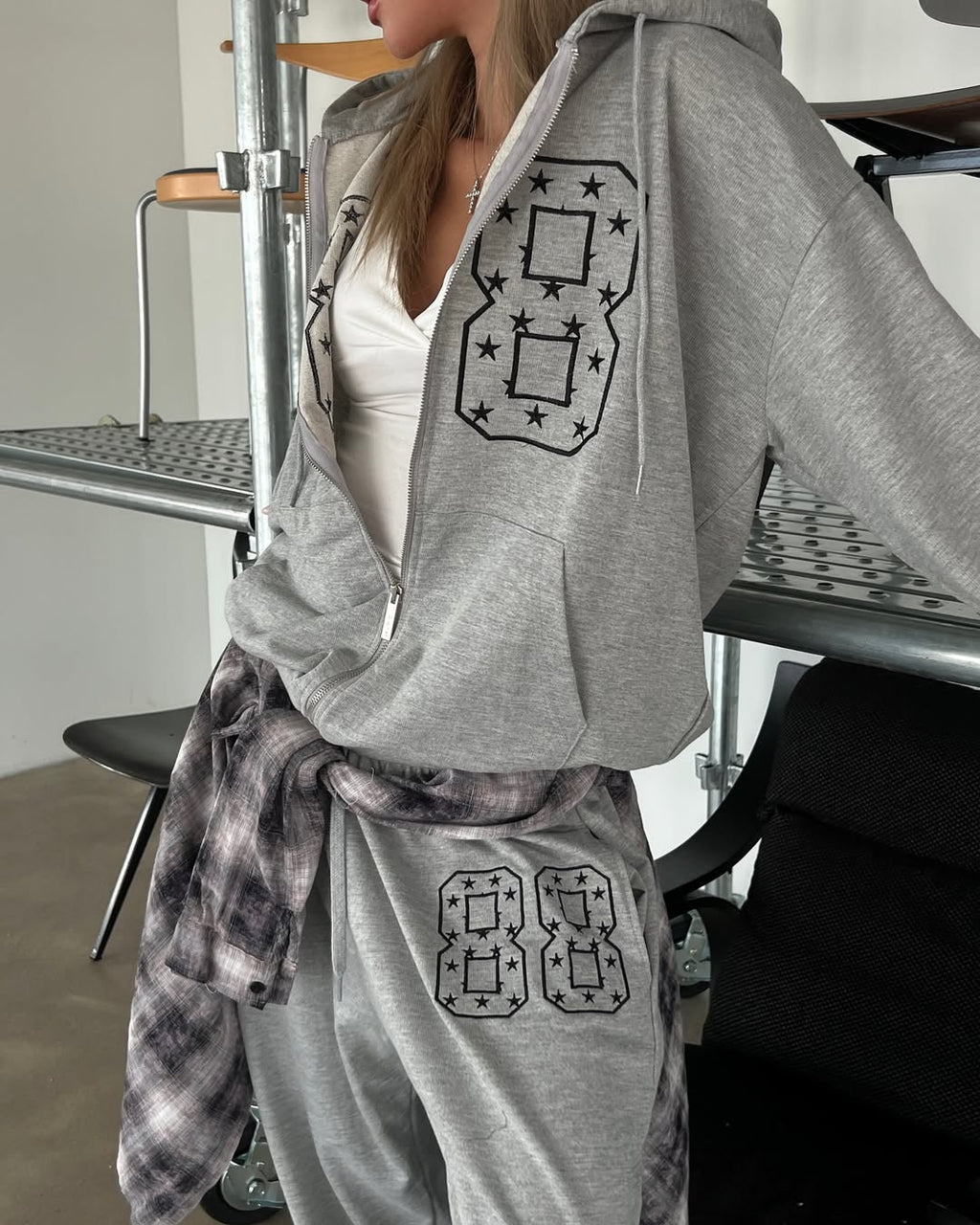 [kr] 88 Star Hooded Zip-up & Pants