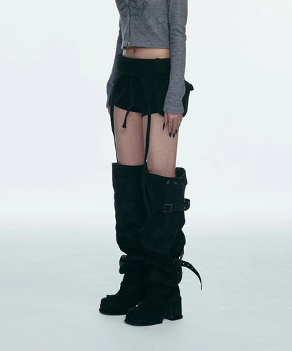 GILA ARCHIVE BOLD LOGO POCKET KNIT SHORTS_BLACK