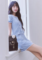 Heart Corsage Backpack - Black