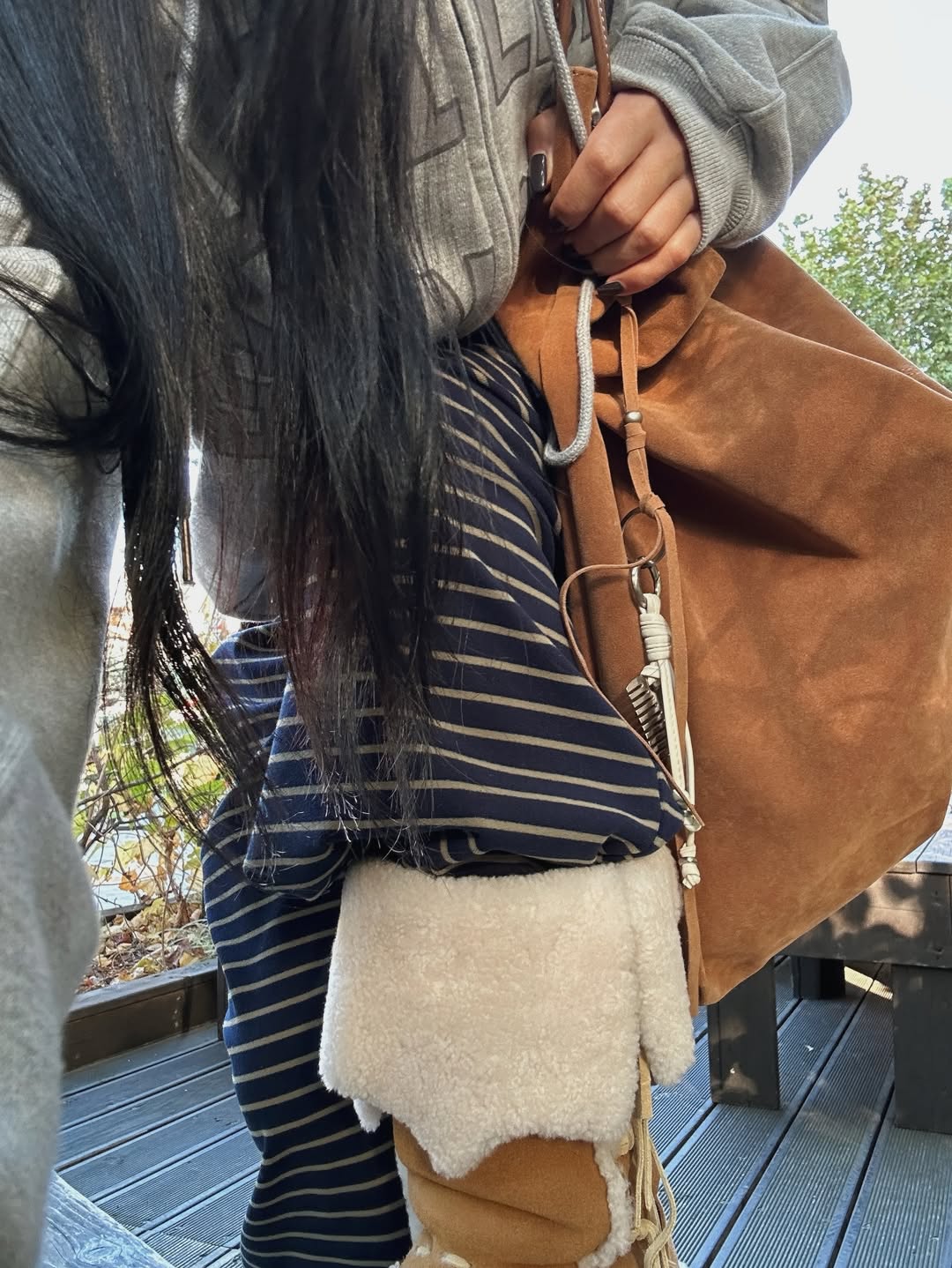 FINDKAPOOR RENTA BAG 45 - SUEDE CAMEL