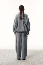 SMOOTH D LOGO KNIT PANTS & SWEATSHIRTS / 3COLORS