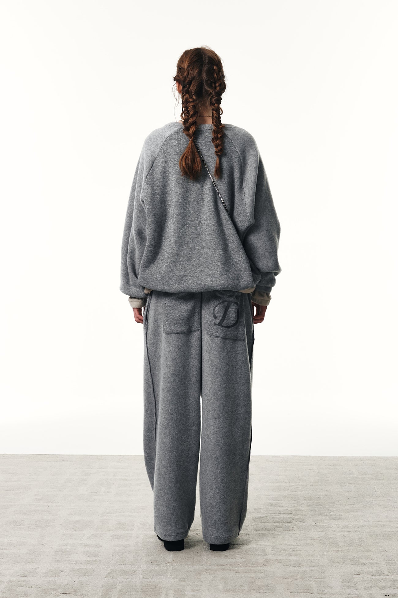 SMOOTH D LOGO KNIT PANTS & SWEATSHIRTS / 3COLORS