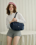 Heeari Aurora Shirring Duffel Bag / navy