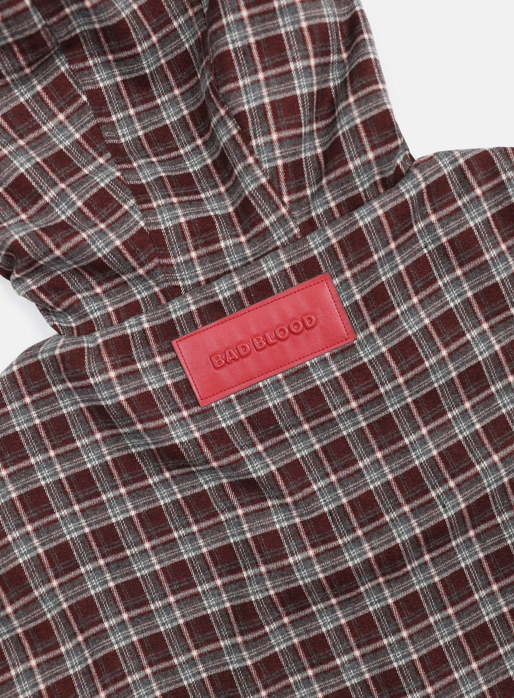 BADBLOOD Reversible Hoodie Windbreaker / Check Red