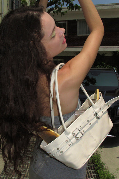 YEOMIM mini belted boat bag (oyster)