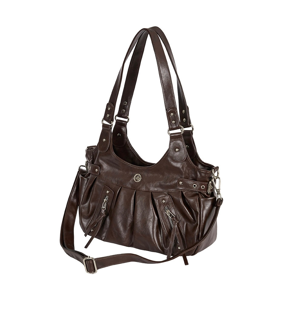 ILLIGO Amber Buckle Shoulder Bag / Brown