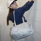 Heeari Aurora Shirring Duffel Bag - Glossy Grey