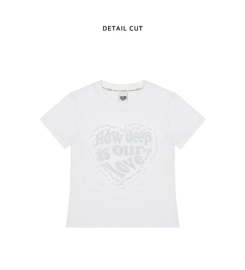 LUVISTRUE LACE LOVE TEE - WHITE