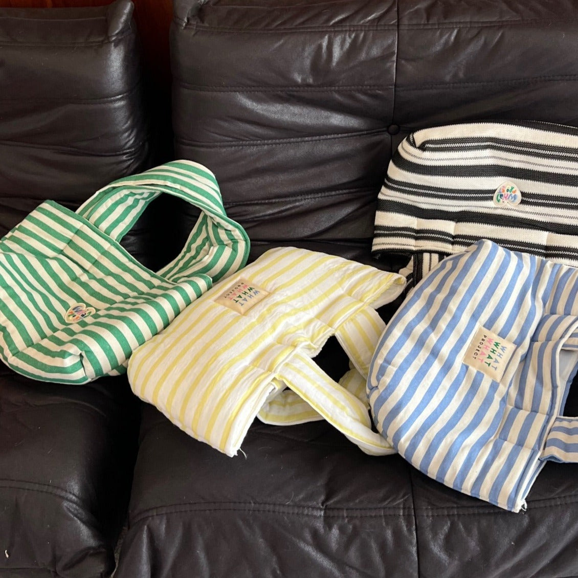 Striped Big Muffin Bag - 4colors