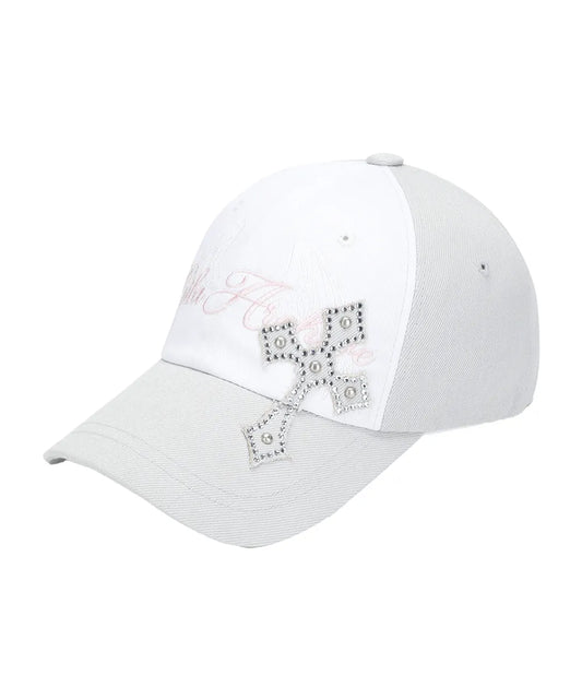 CROSS PATCHED WING BALLCAP_WHITE