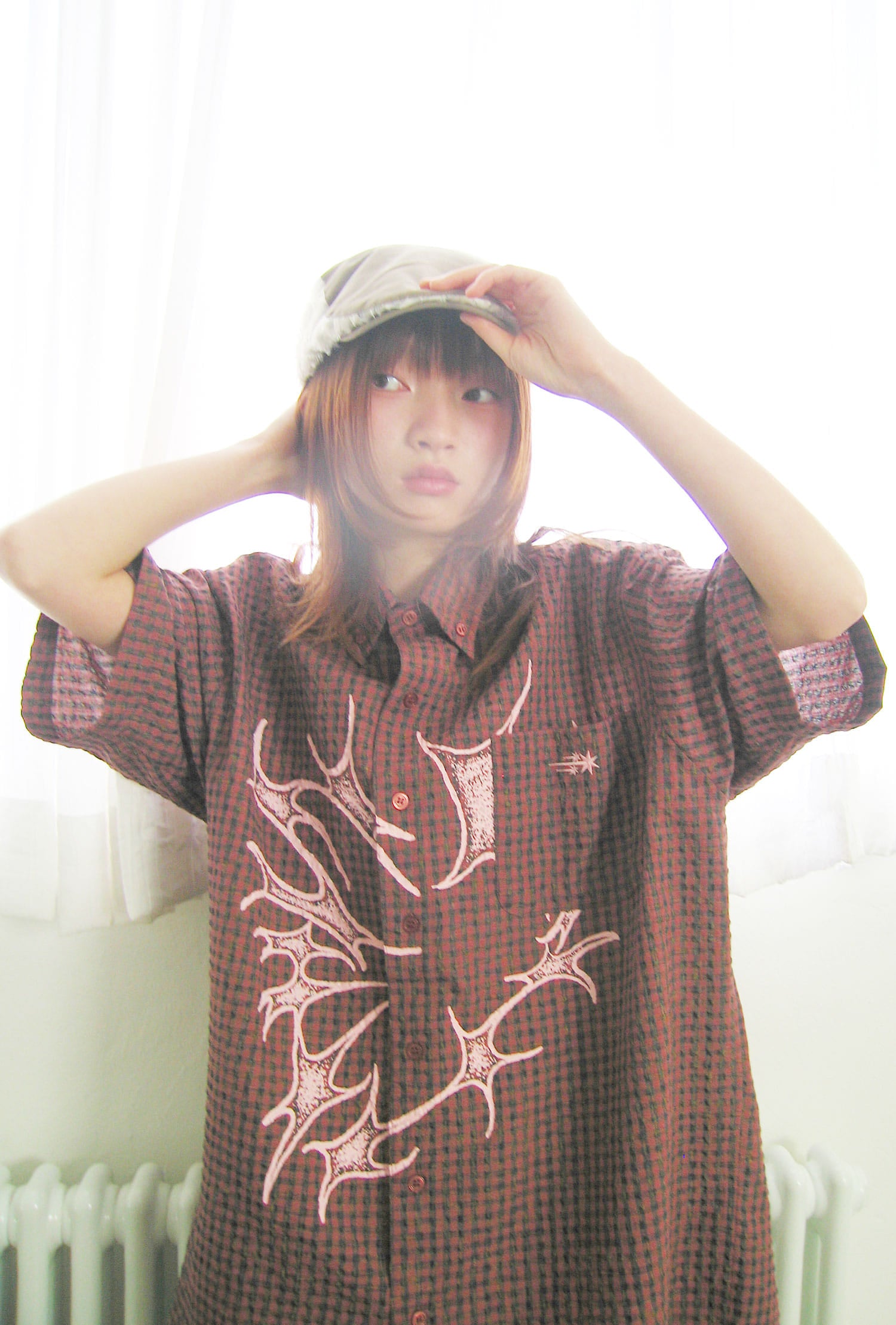 niceghostclub tornado star check big big half shirt [2colors]