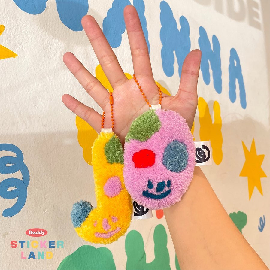 Smiley Alphabet Keychain (customize OK!)