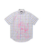 niceghostclub angel check big big half shirt [2colors]