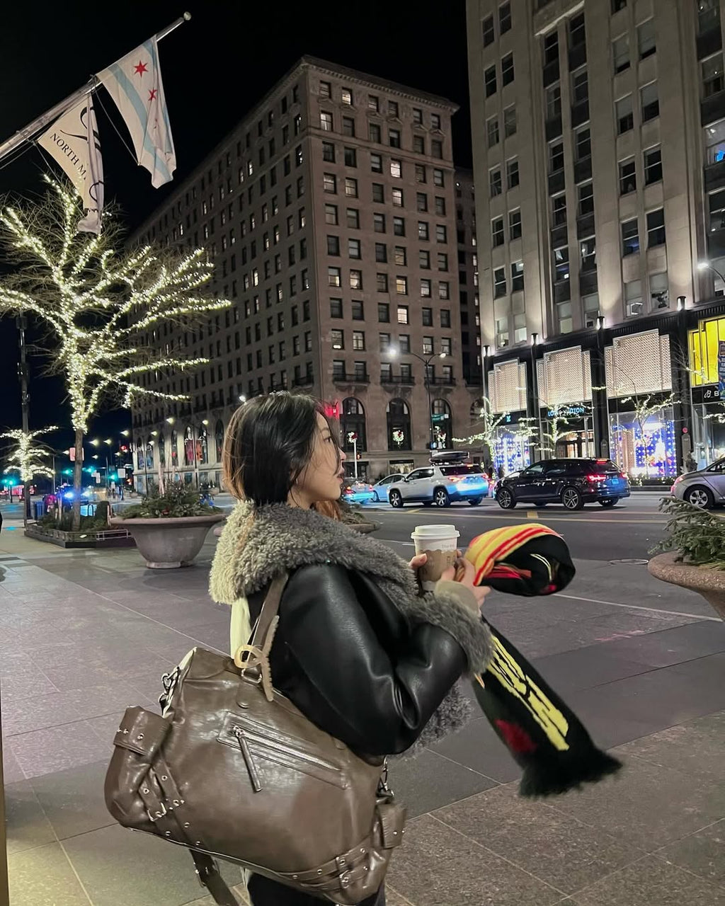 DEINET NEW STUD STRING BIG BAG IN KHAKI