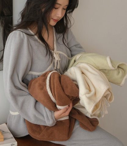 J'eu Rowney Lace Sleeping Pajama Set 4colors