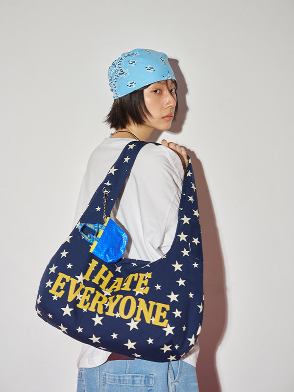 LSC REVERSIBLE STAR SHOULDER BAG (NAVY)