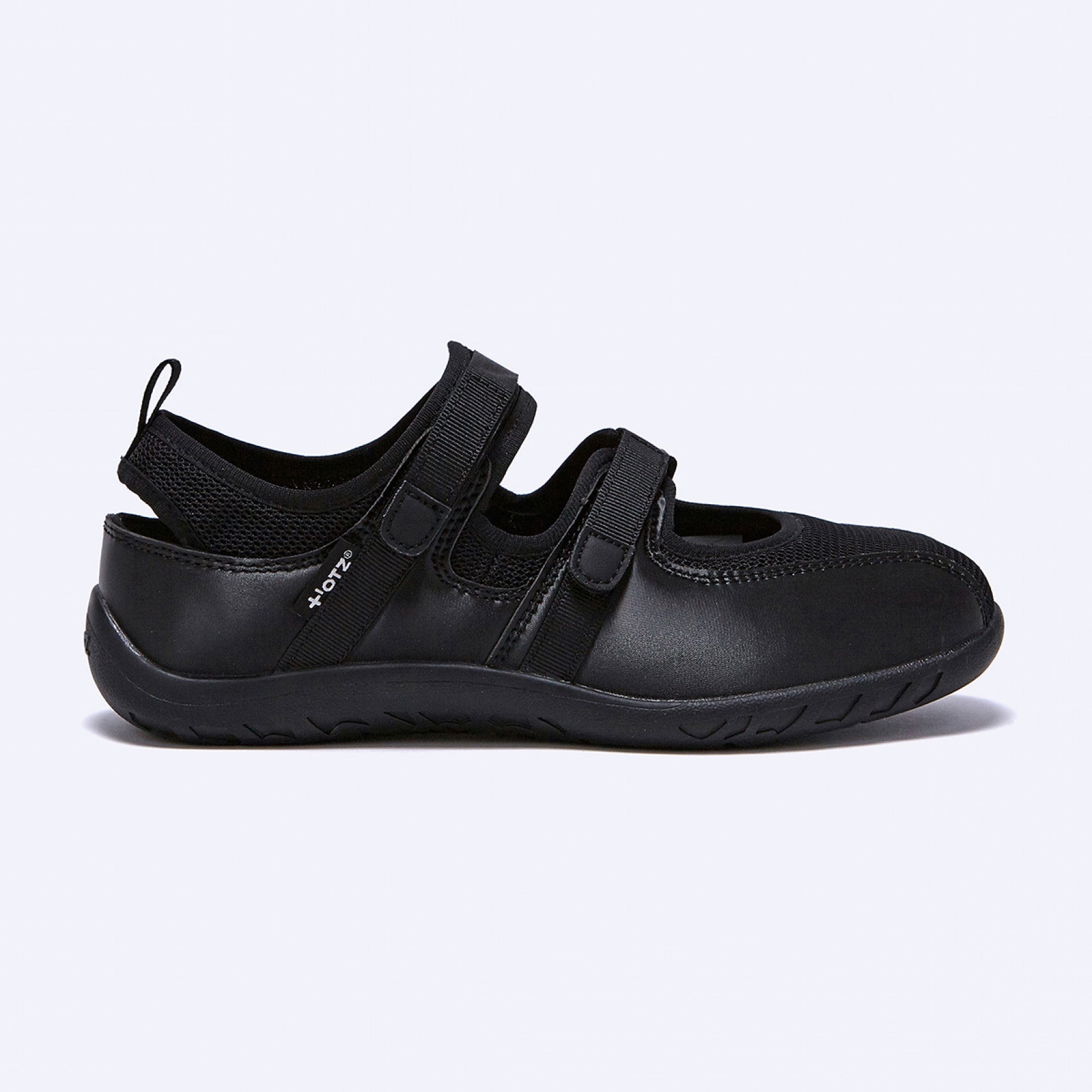 OTZ ROMARY TWO STRAP FLAT SNEAKERS / BLACK