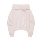 ILLIGO PURE BOW OFF SHOULDER SWEATSHIRT PINK