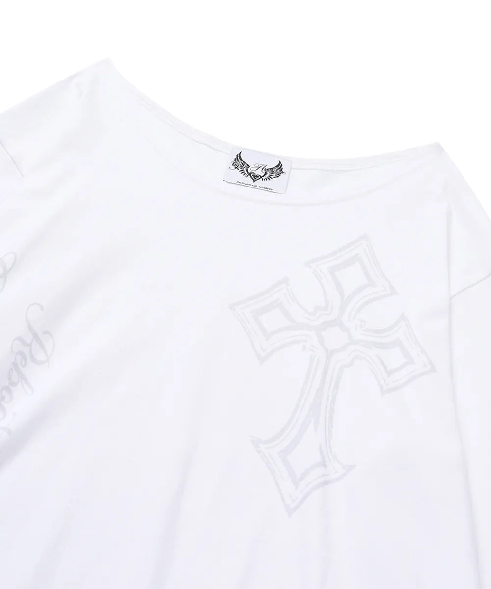 GILA ARCHIVE ONE SHOULDER GRAPHIC LONG SLEEVE_WHITE