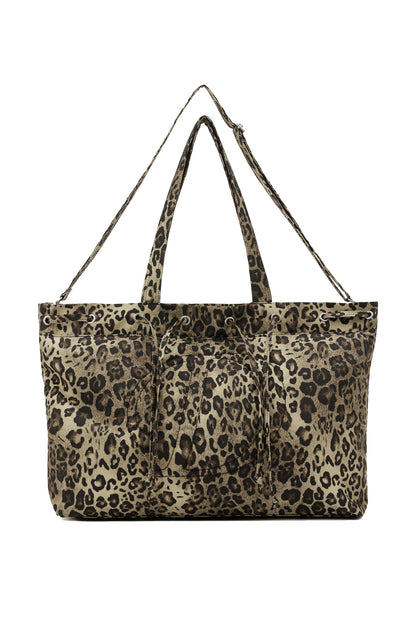 DEINET D STITCH PADDING BAG IN LEOPARD