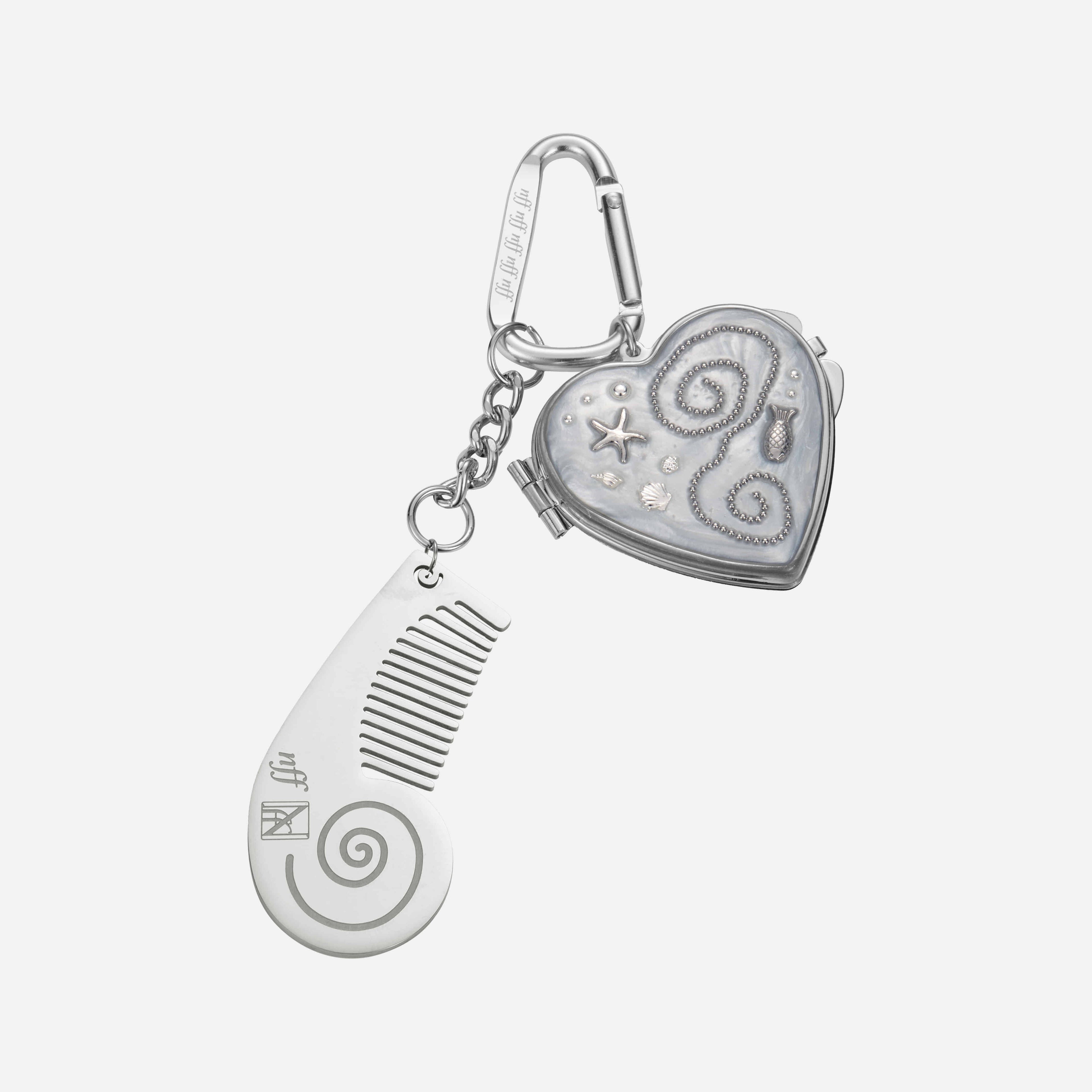 NFF DIVING HEART MIRROR KEYRING_SILVER