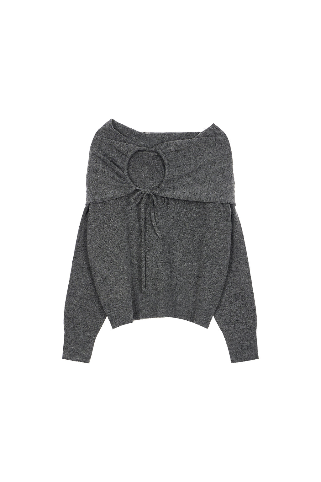 DEINET HUG ME STRING OFF SHOULDER KNIT / 2COLORS