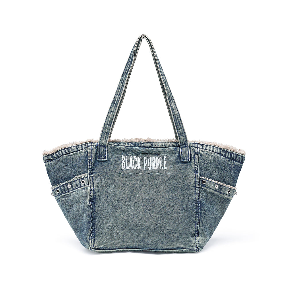 Denim Fringe Shoulder Bag