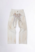 Sculptor X Ed Hardy Cracked Angel Denim Ivory