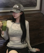 GILA ARCHIVE STAR WING SHEER LONG SLEEVE_GY