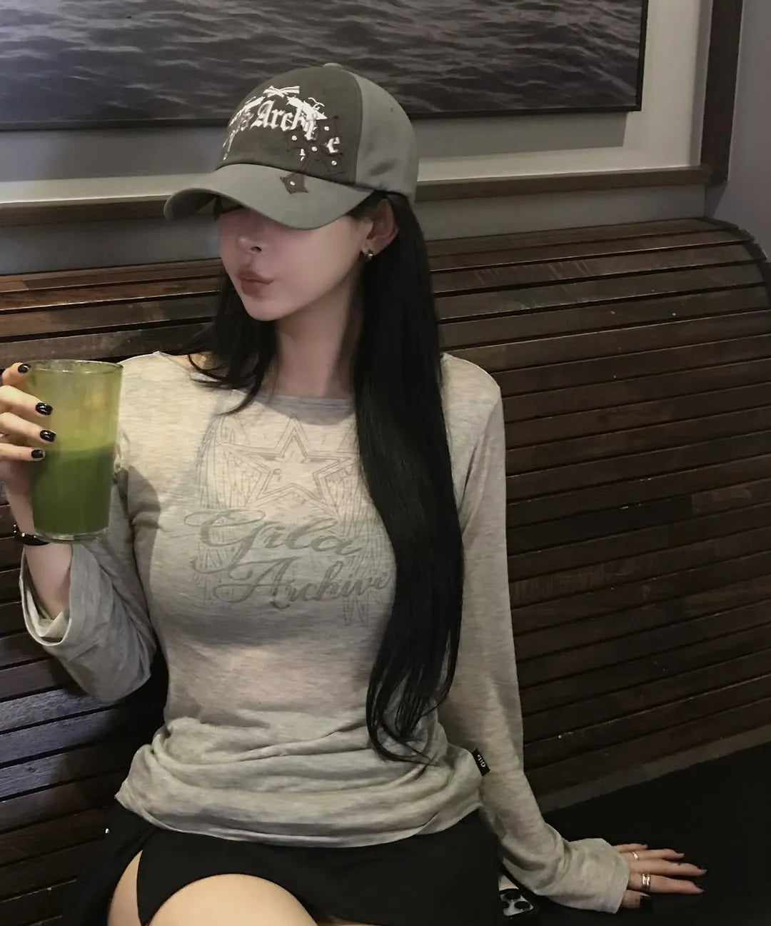 GILA ARCHIVE STAR WING SHEER LONG SLEEVE_GY