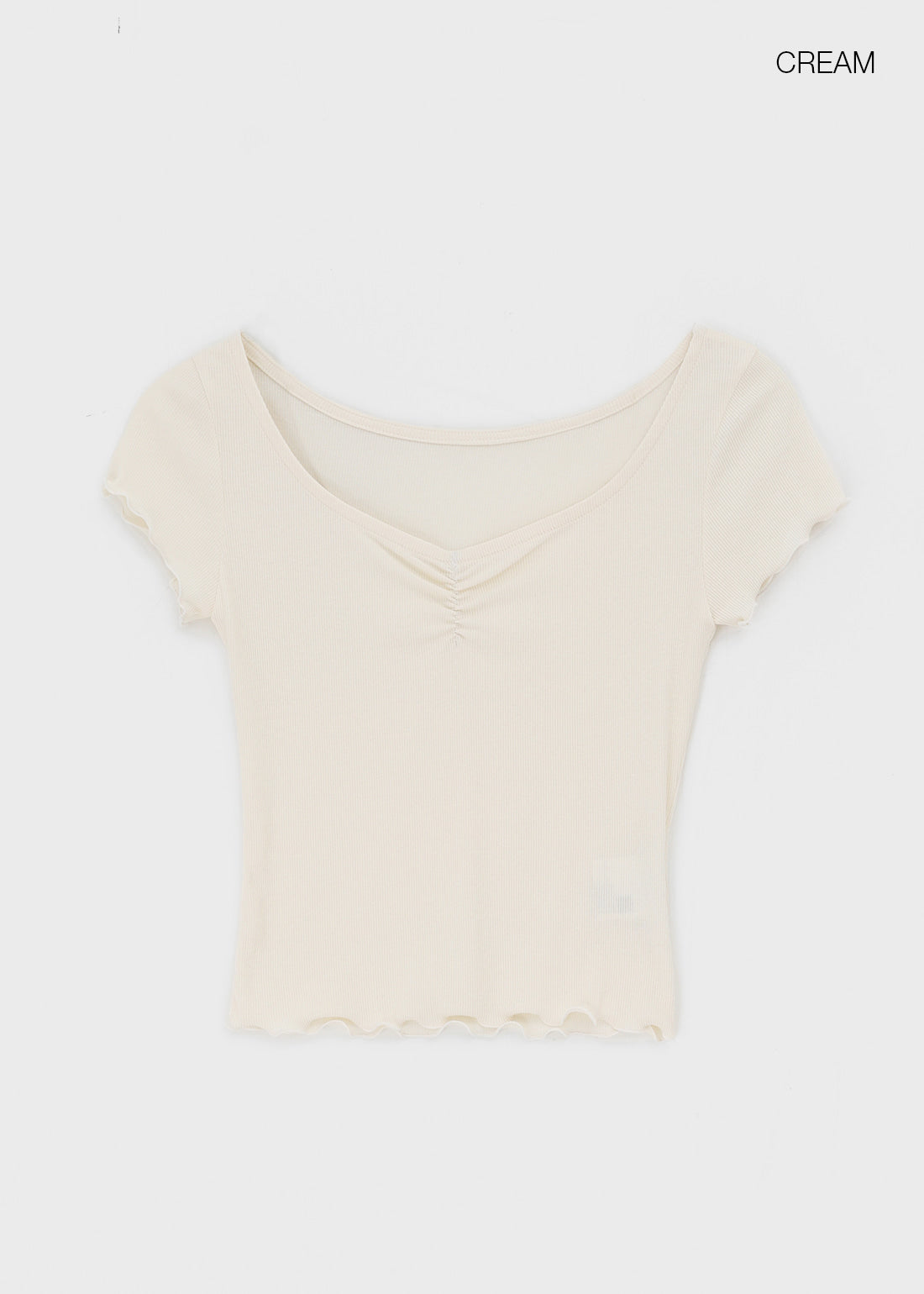 [韓國製造🇰🇷] Bellini Shirring V-neck Short Sleeve Tee / 3colors