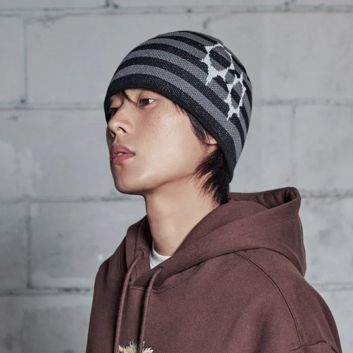 LSC Symbol Logo Stripe Beanie Black