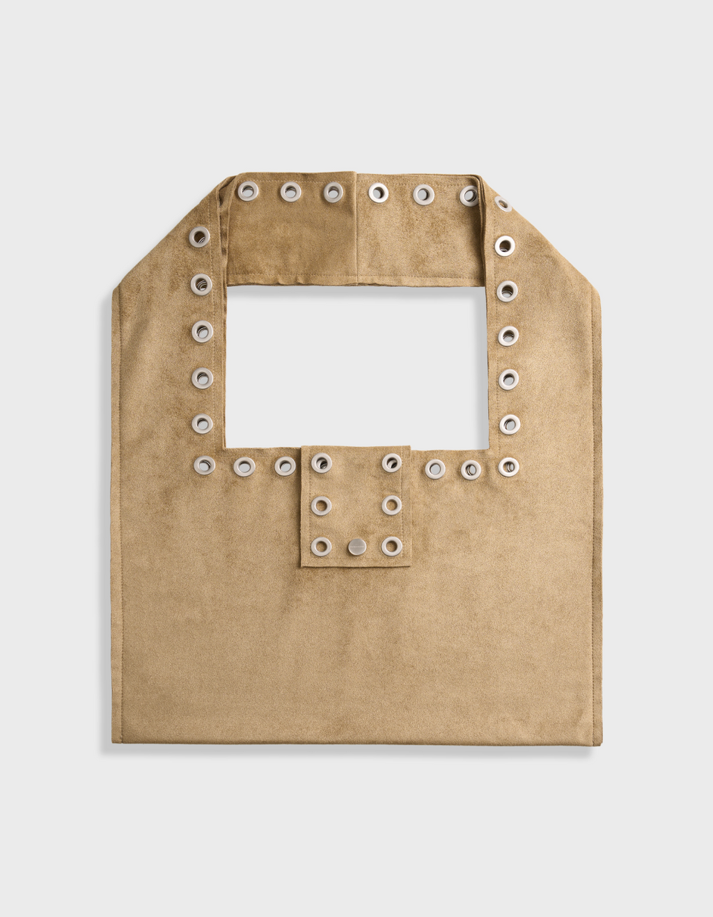Polysooem EYELET SUEDE SHOULDER BAG / YELLOWISH