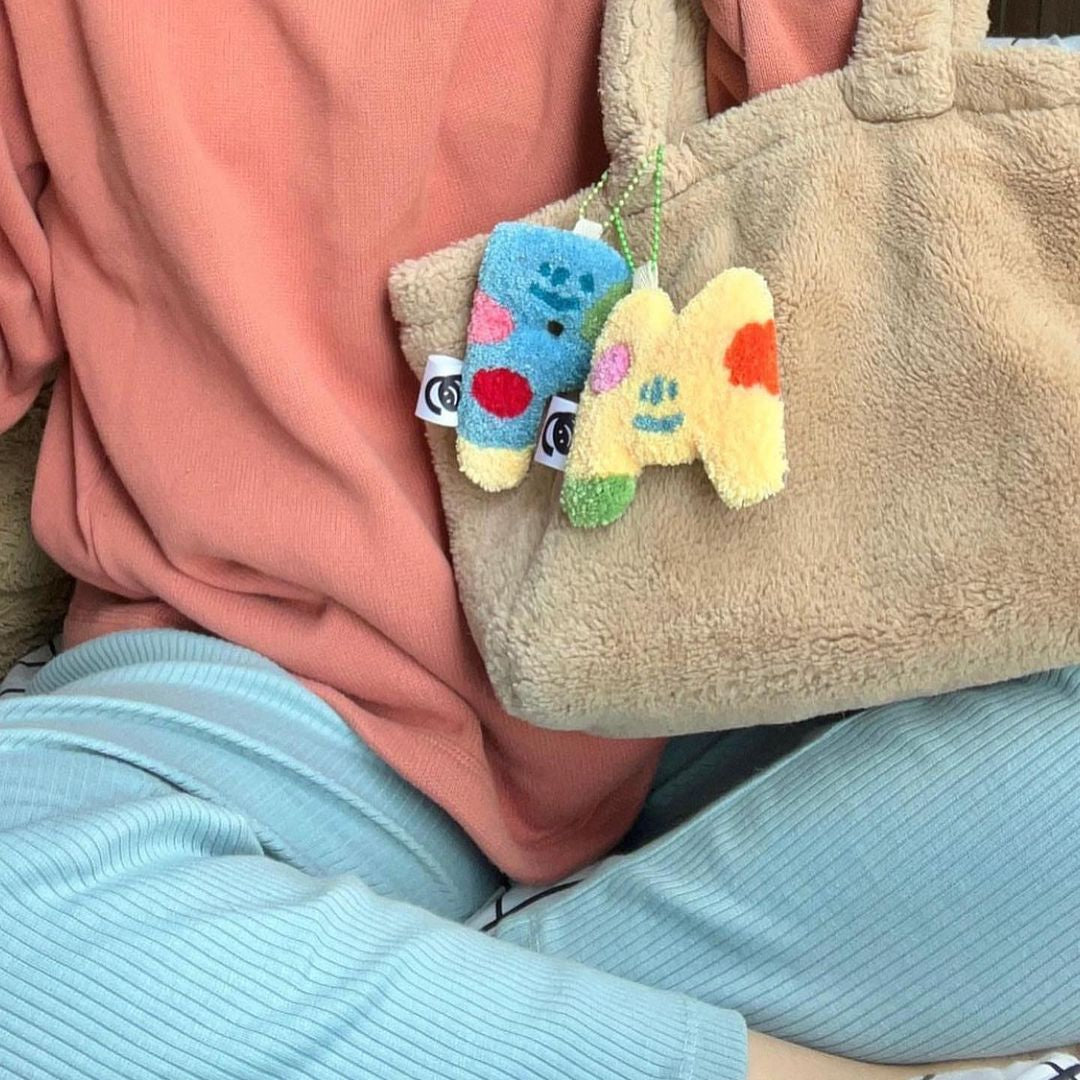 Smiley Alphabet Keychain (customize OK!)