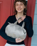 Heeari Aurora Shirring Duffel Mini Bag / silver