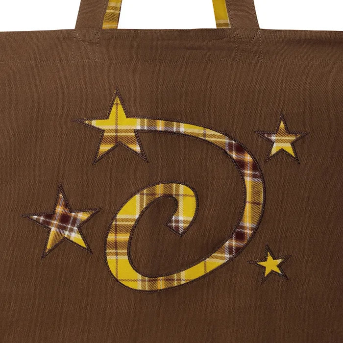 LSC Reversible Check Logo Big Eco Bag Brown