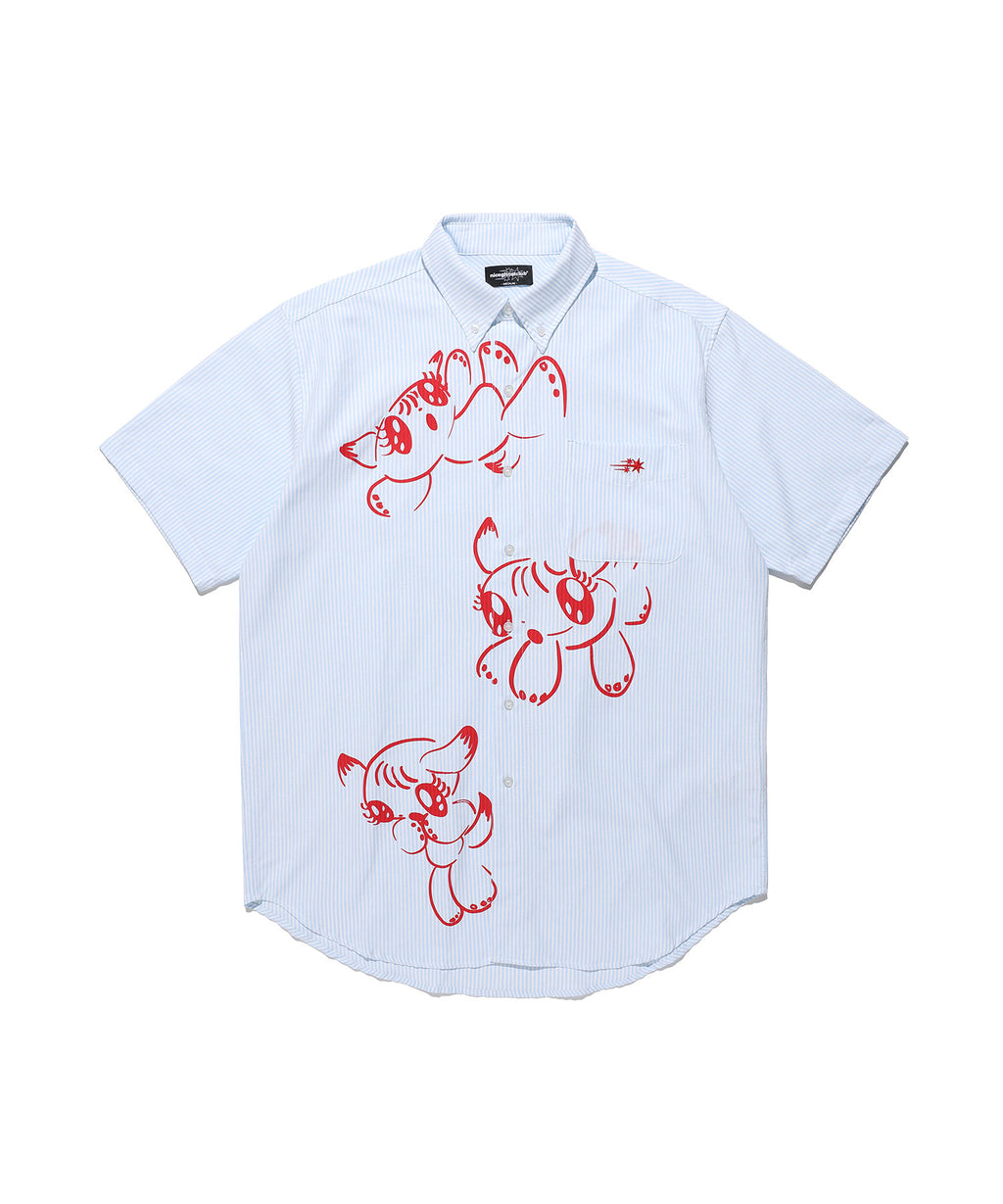 niceghostclub baby guardians stripe big big half shirt [2colors]