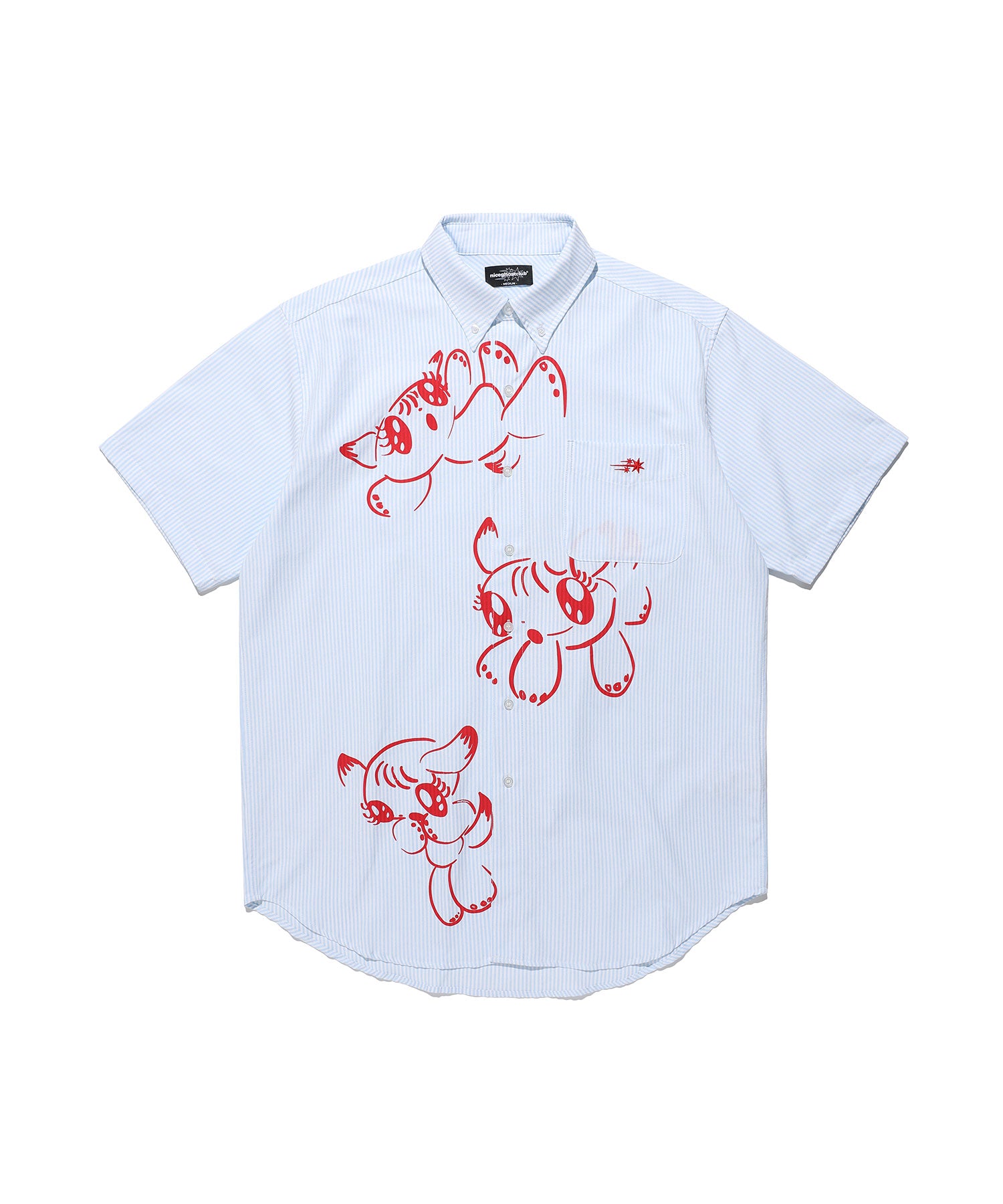 niceghostclub baby guardians stripe big big half shirt [2colors]