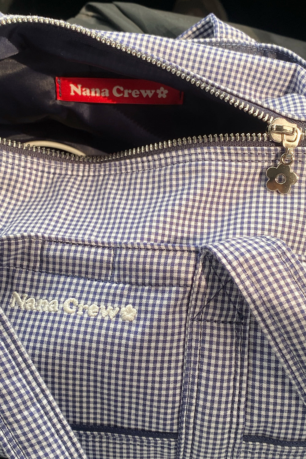 NANACREW MINI DUFFLE BAG - GINGHAM CHECK