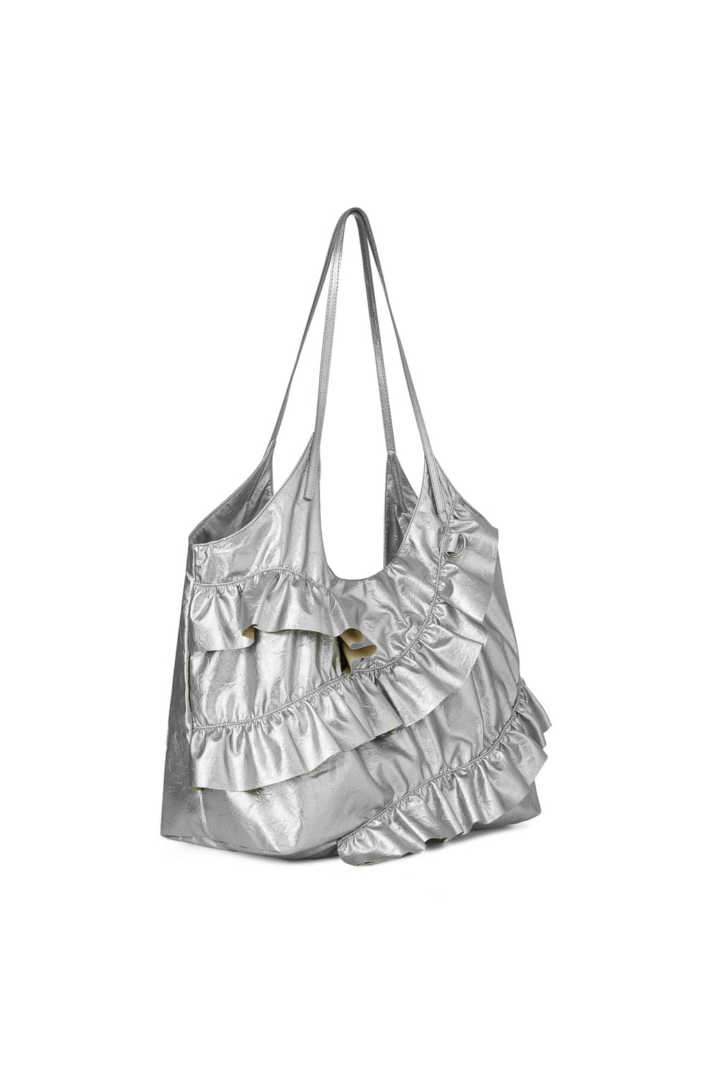 FRILL BIG BAG IN SILVER