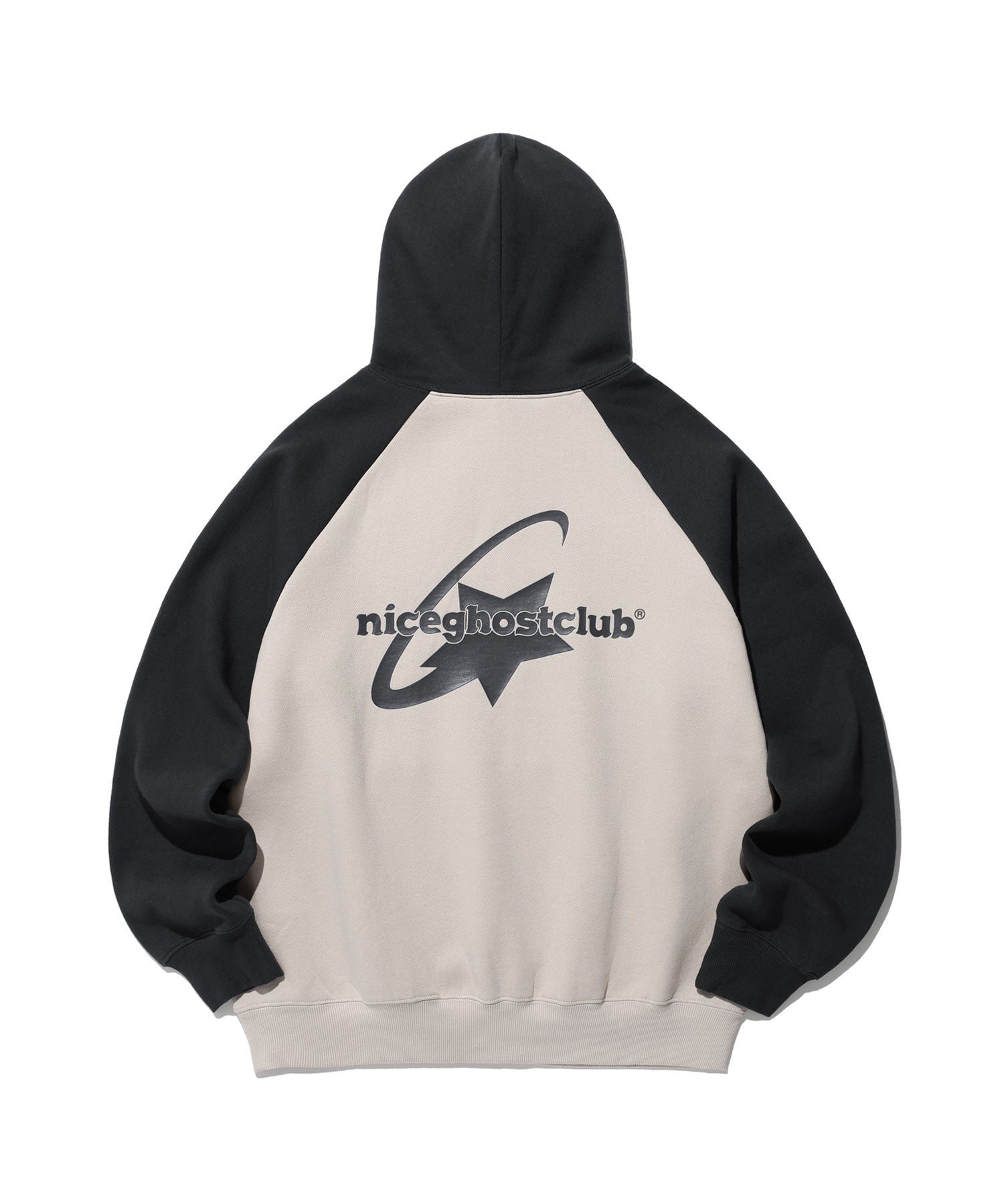 niceghostclub SHOOTING STAR LOGO HOODIE [BEIGE]
