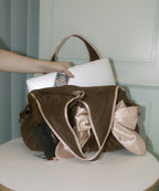 [dttm.club x siweol 獨家限定團購] Bow Shoulder Bag - Suede Taupe